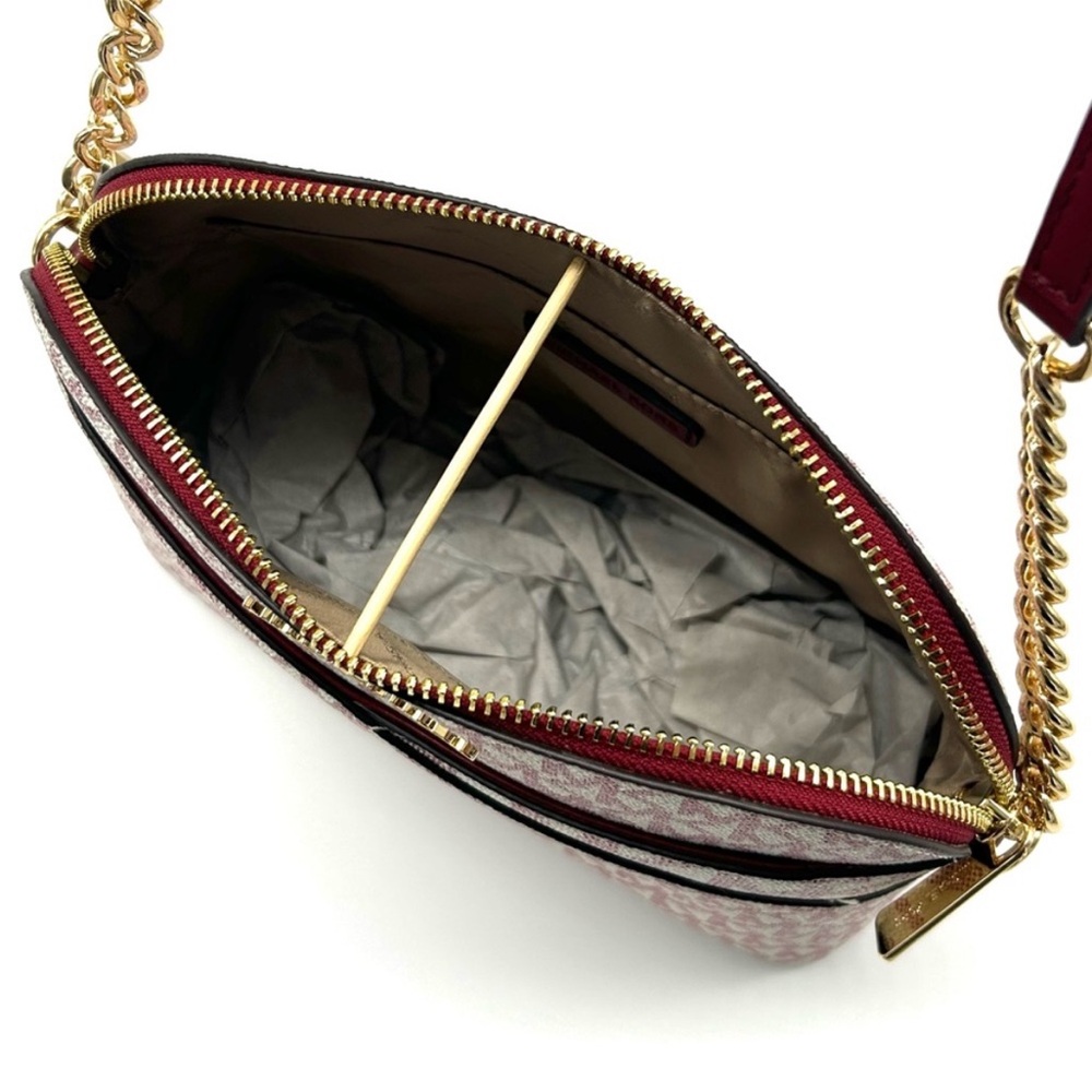Michael Kors Medium Dome Jet Set Travel Xbody Bag Cherry Multi - Picture 7 of 10
